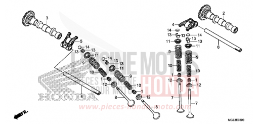 ARBRE A CAMES/SOUPAPE CBR500RAD de 2013